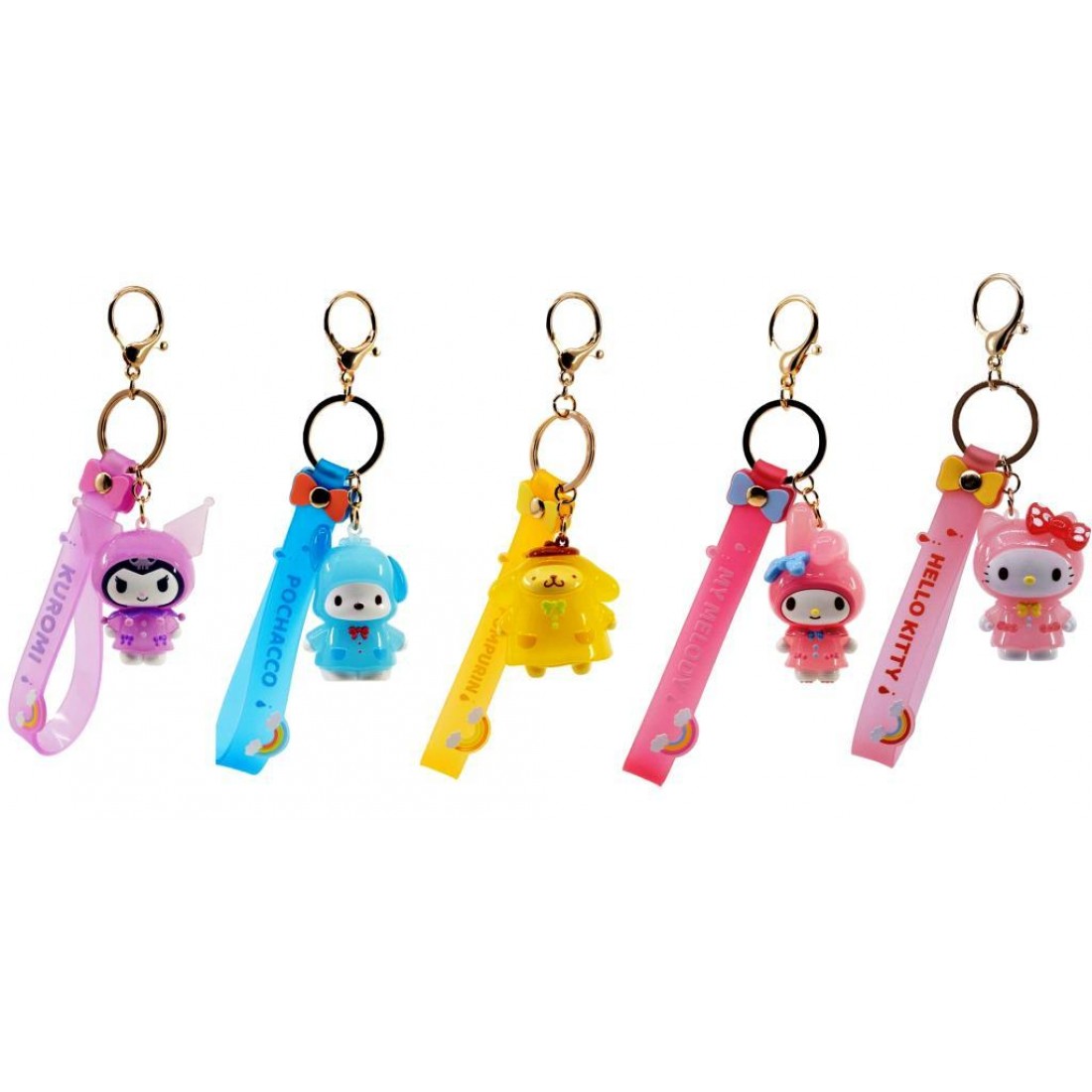 Hello Kitty and Friends Raincoat Series Keychains